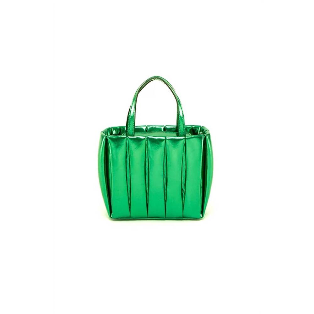 NEW THEMOIRÈ aria laminated bag in grass green